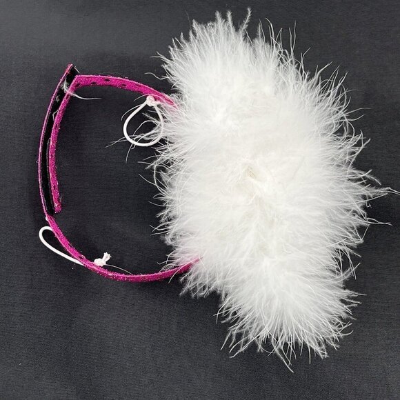 Build a Bear Ballerina Dancer Pink Glittery Leotard Feather Accent Boa Headband - Picture 6 of 8